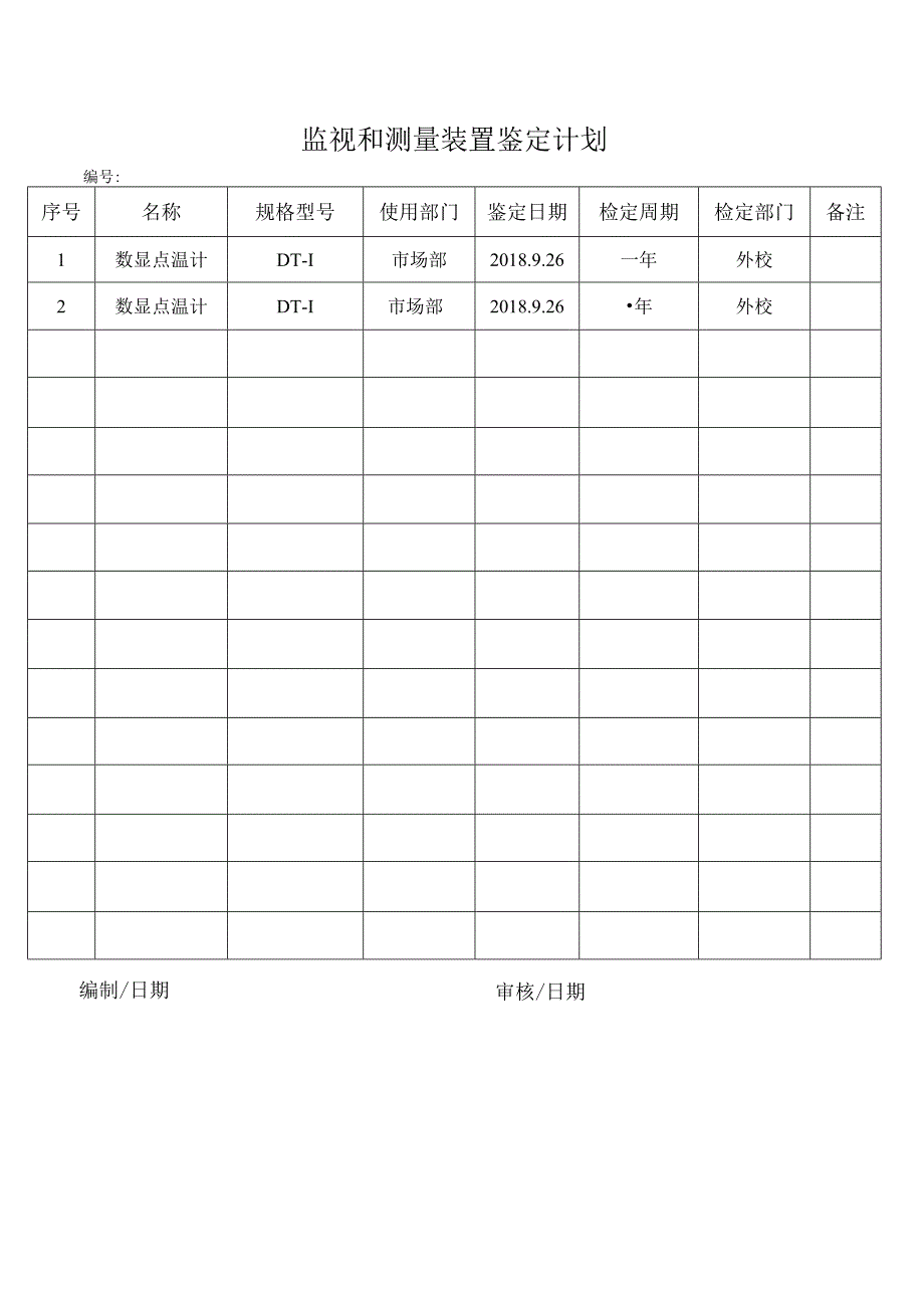 4监视测量装置鉴定计划.docx_第1页