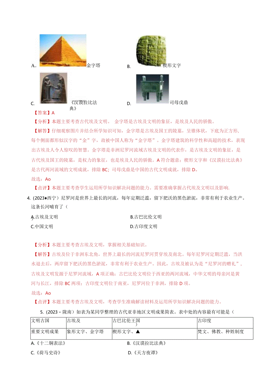 专题22 多元文化之古代亚洲和非洲（解析版）.docx_第2页