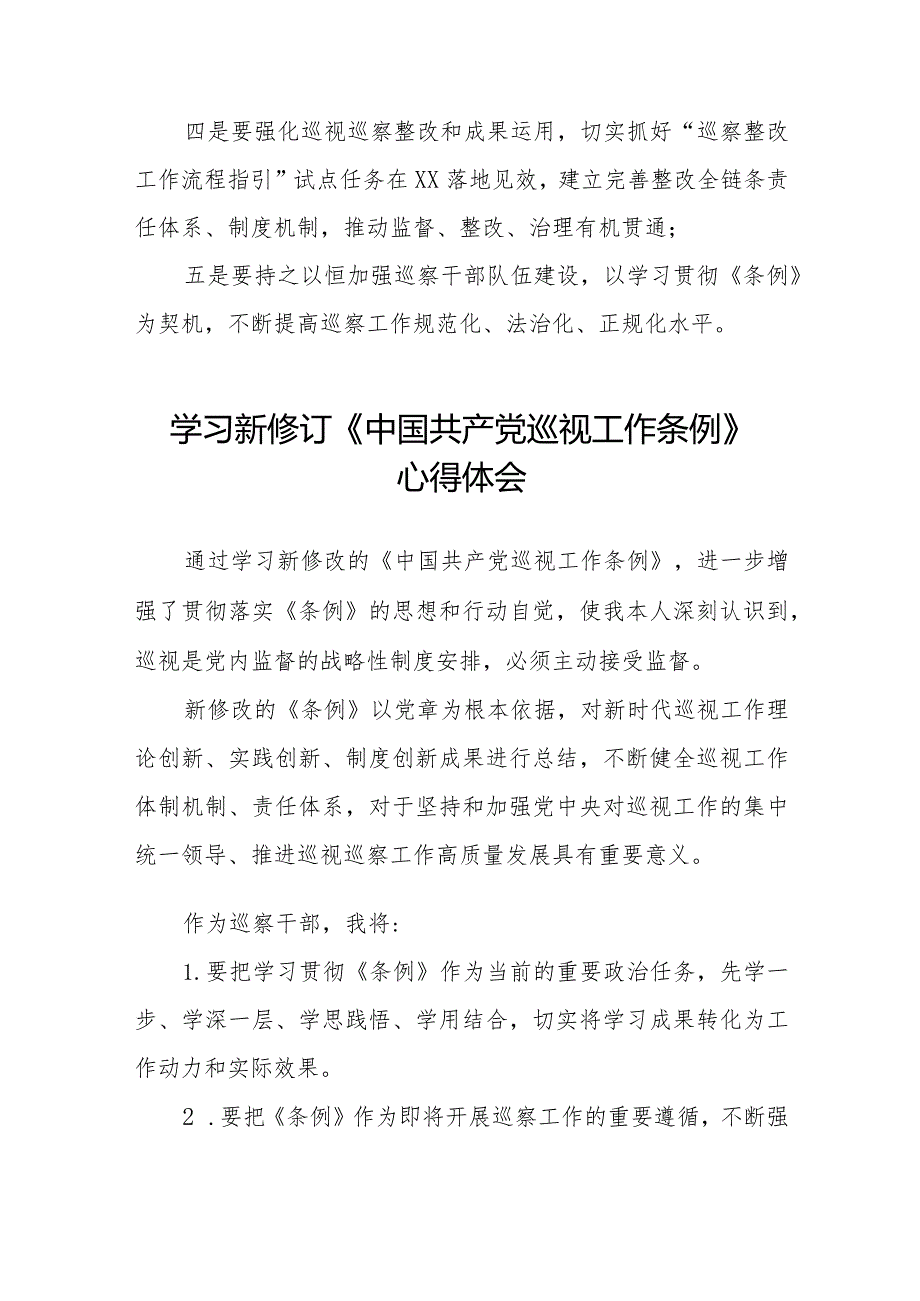 关于学习新修订中国共产党巡视工作条例2024版的心得体会(五篇).docx_第2页