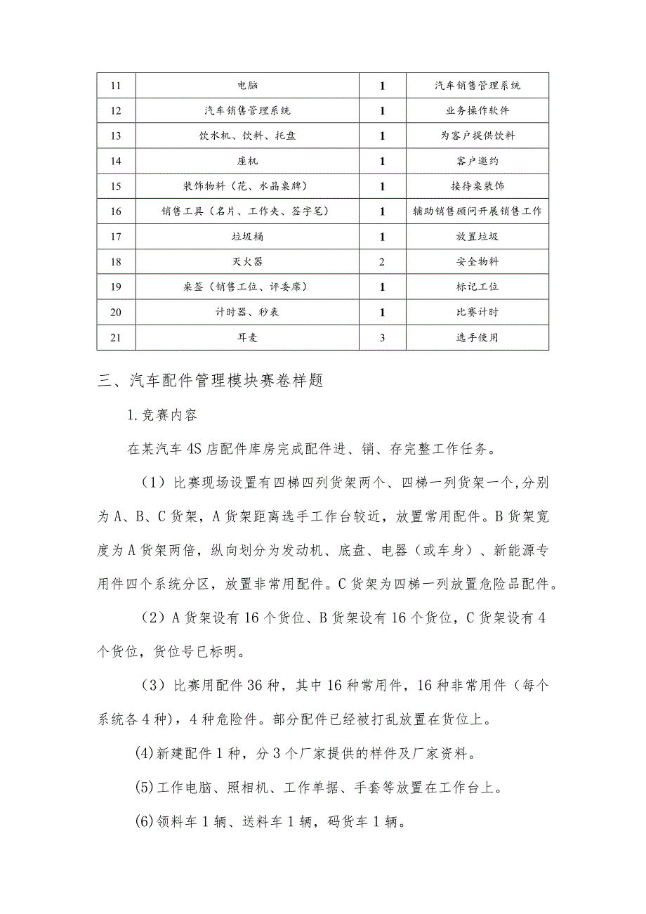 2024年河北省职业院校技能大赛（中职）汽车营销赛项样题.docx_第3页