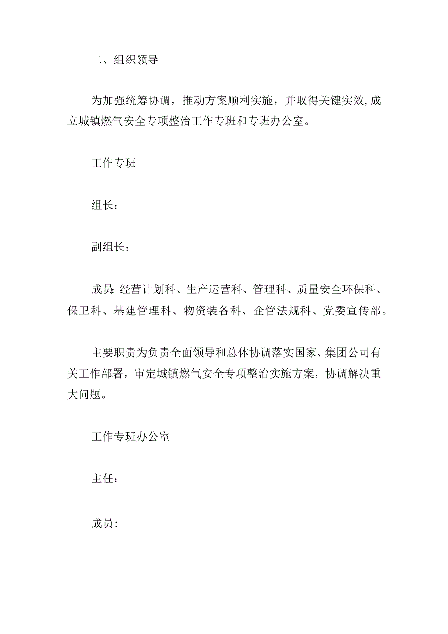 公司城镇燃气安全专项整治实施方案.docx_第2页