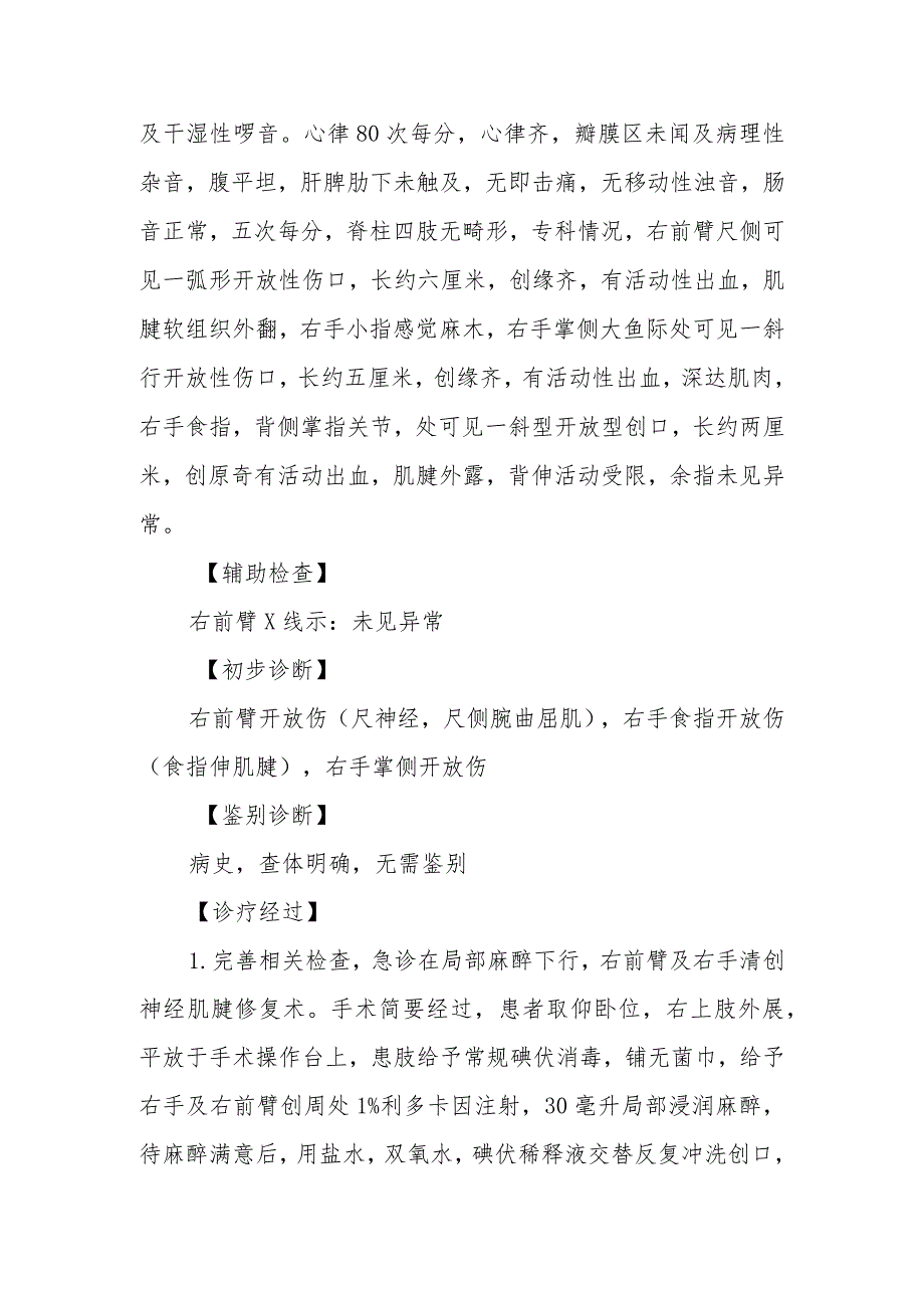 外科医师晋升副主任医师病例分析专题报告（右前臂及右手开放伤诊治病例）.docx_第3页