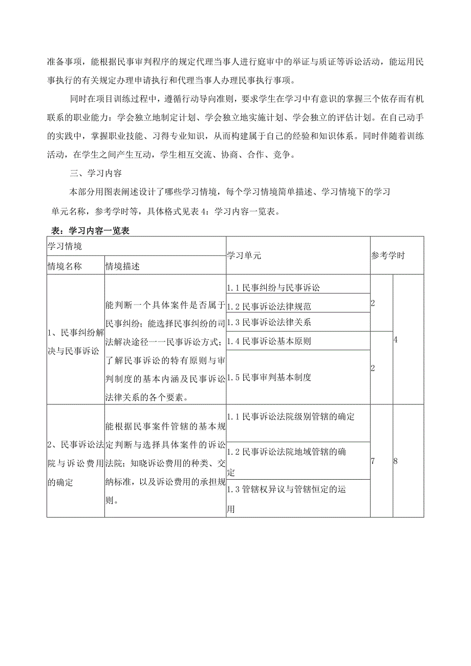 《民事诉讼法原理与实务》课程标准.docx_第2页