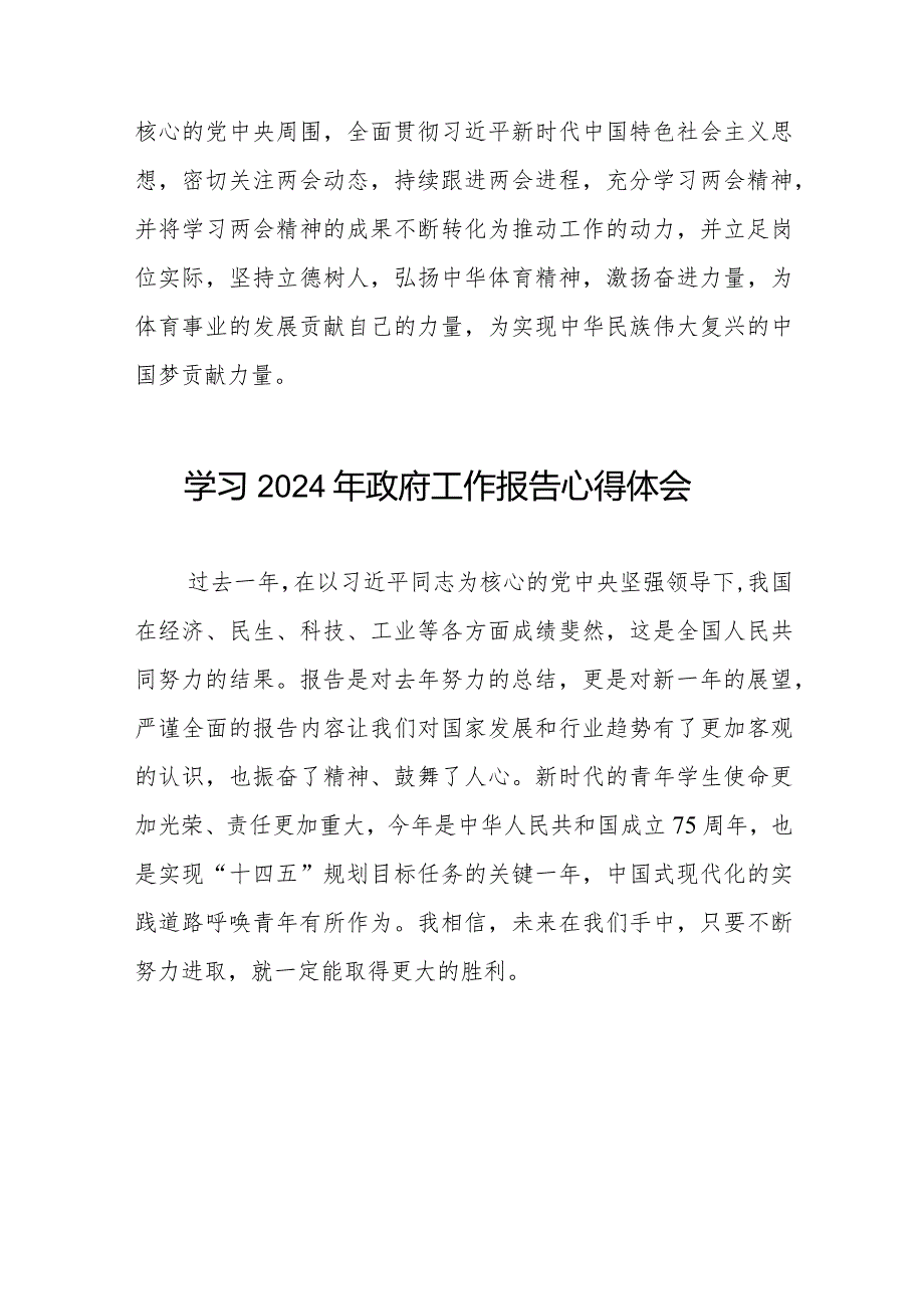 青年党员2024两会政府工作报告的学习心得体会二十篇.docx_第3页