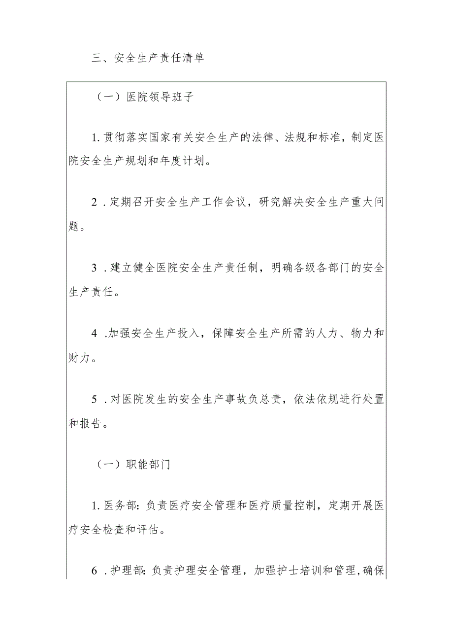 2024人民医院全院安全生产责任清单（最新版）.docx_第3页