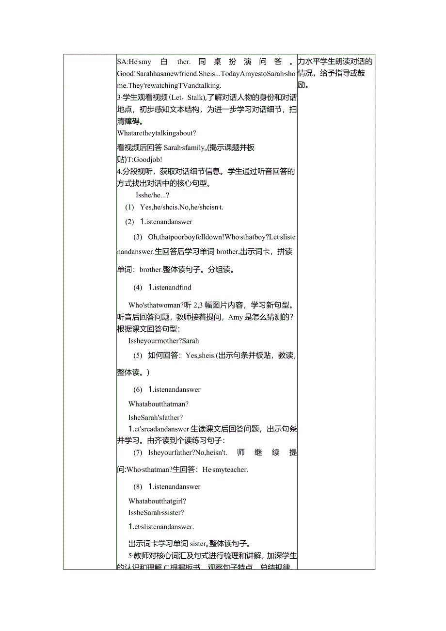 Unit2MyfamilyPartBLet’stalkSarah’sfamily（教学设计）-人教P.docx_第3页