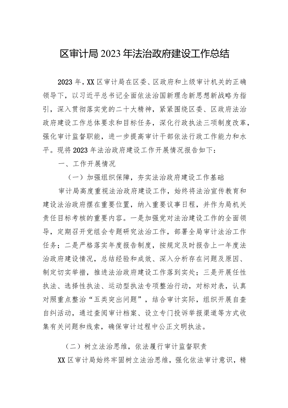 2023年工作总结（审计局）（5篇）.docx_第2页