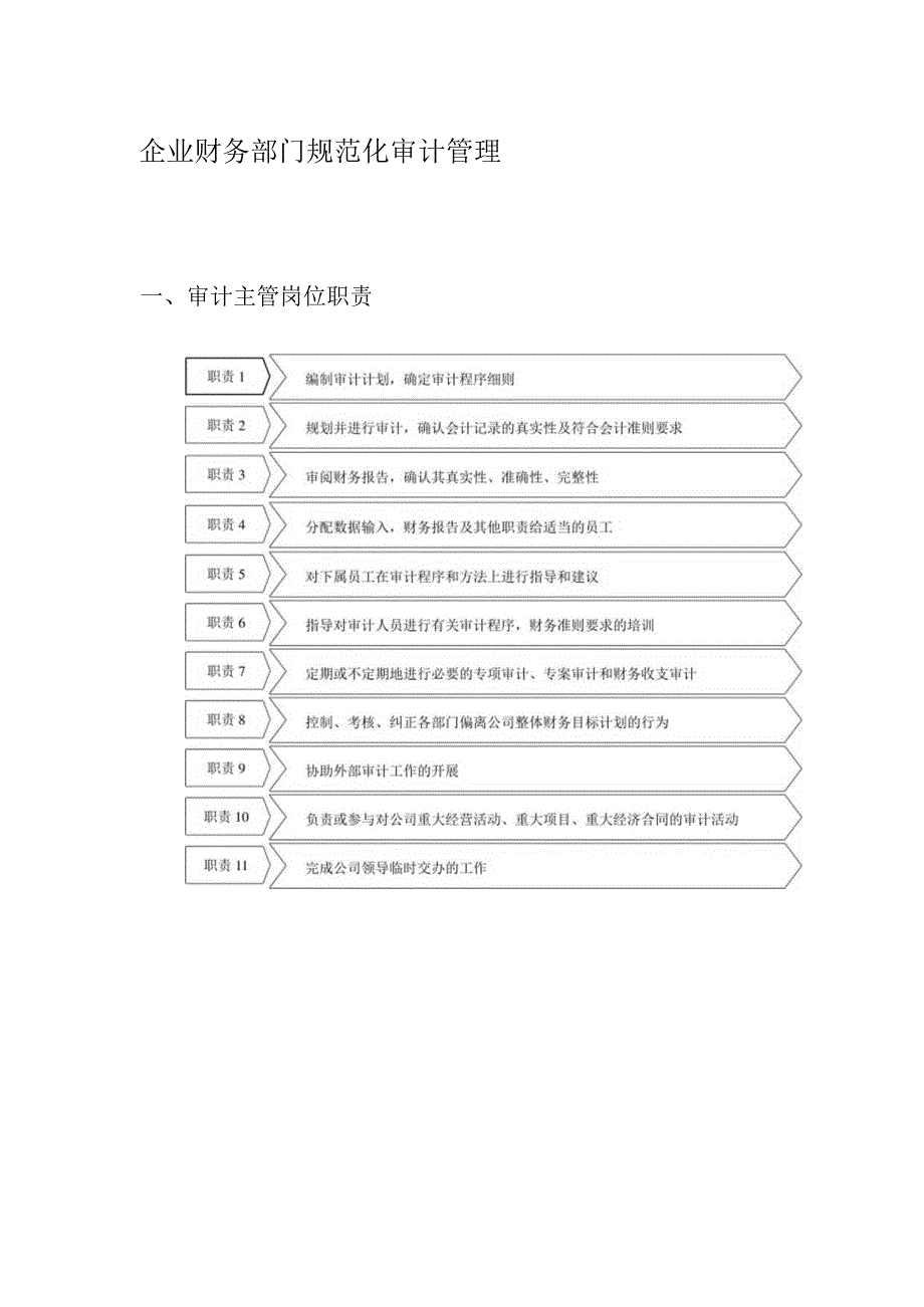 企业财务部门规范化审计管理.docx_第1页