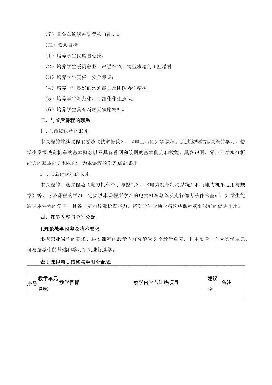 《电力机车总体及走行部》课程标准.docx_第2页