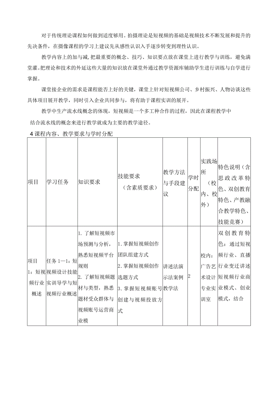 《短视频设计技能实训模块》课程标准.docx_第3页