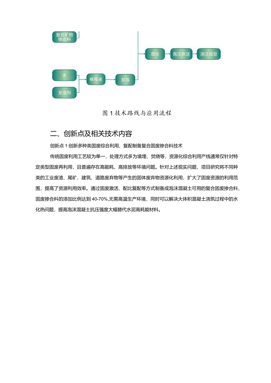 工业领域绿色低碳技术应用案例5 高掺量工业固废泡沫混凝土制备关键技术与成套装备项目.docx_第2页