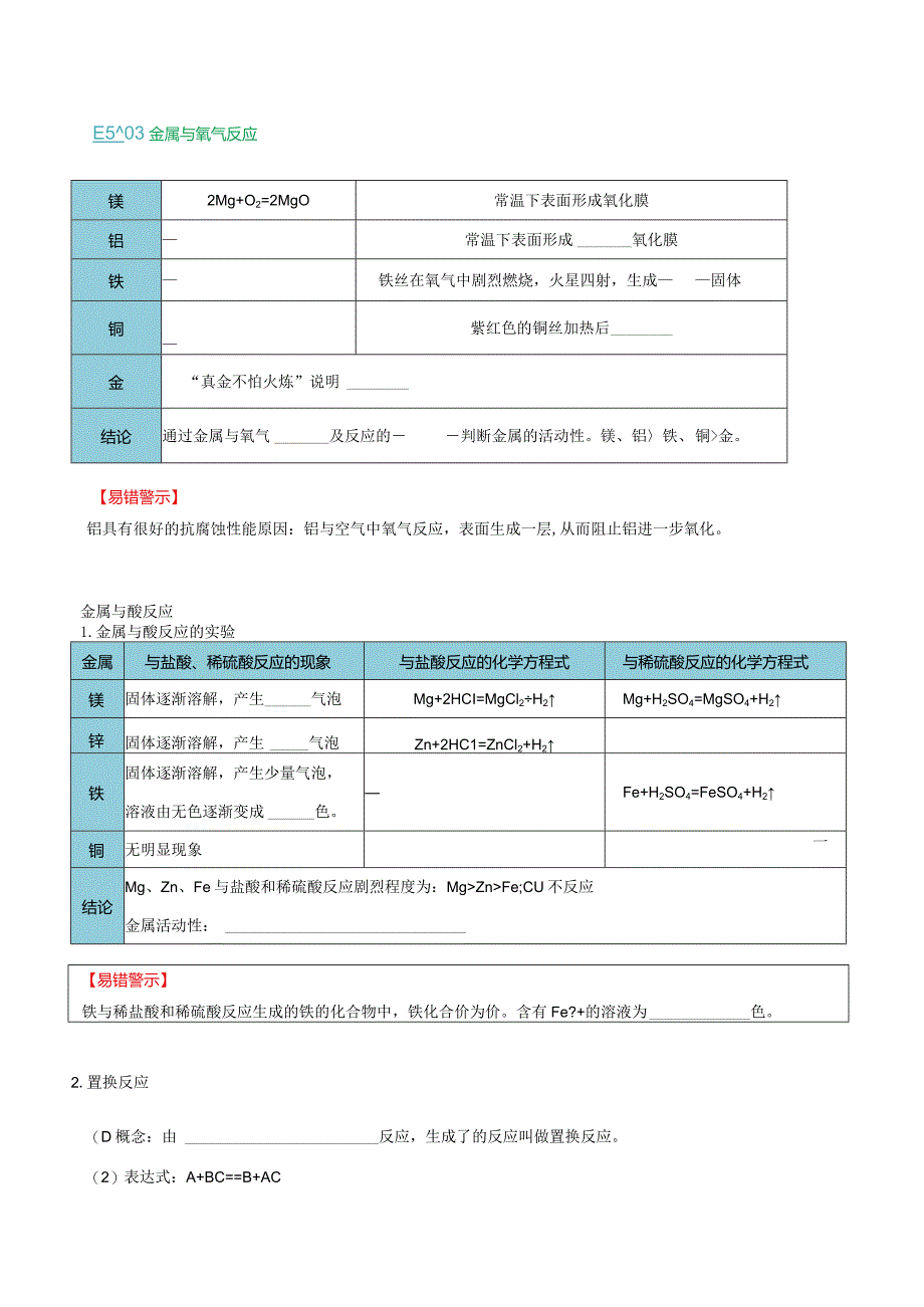 第八单元 金属和金属材料（考点清单）（讲+练）（原卷版）.docx_第3页