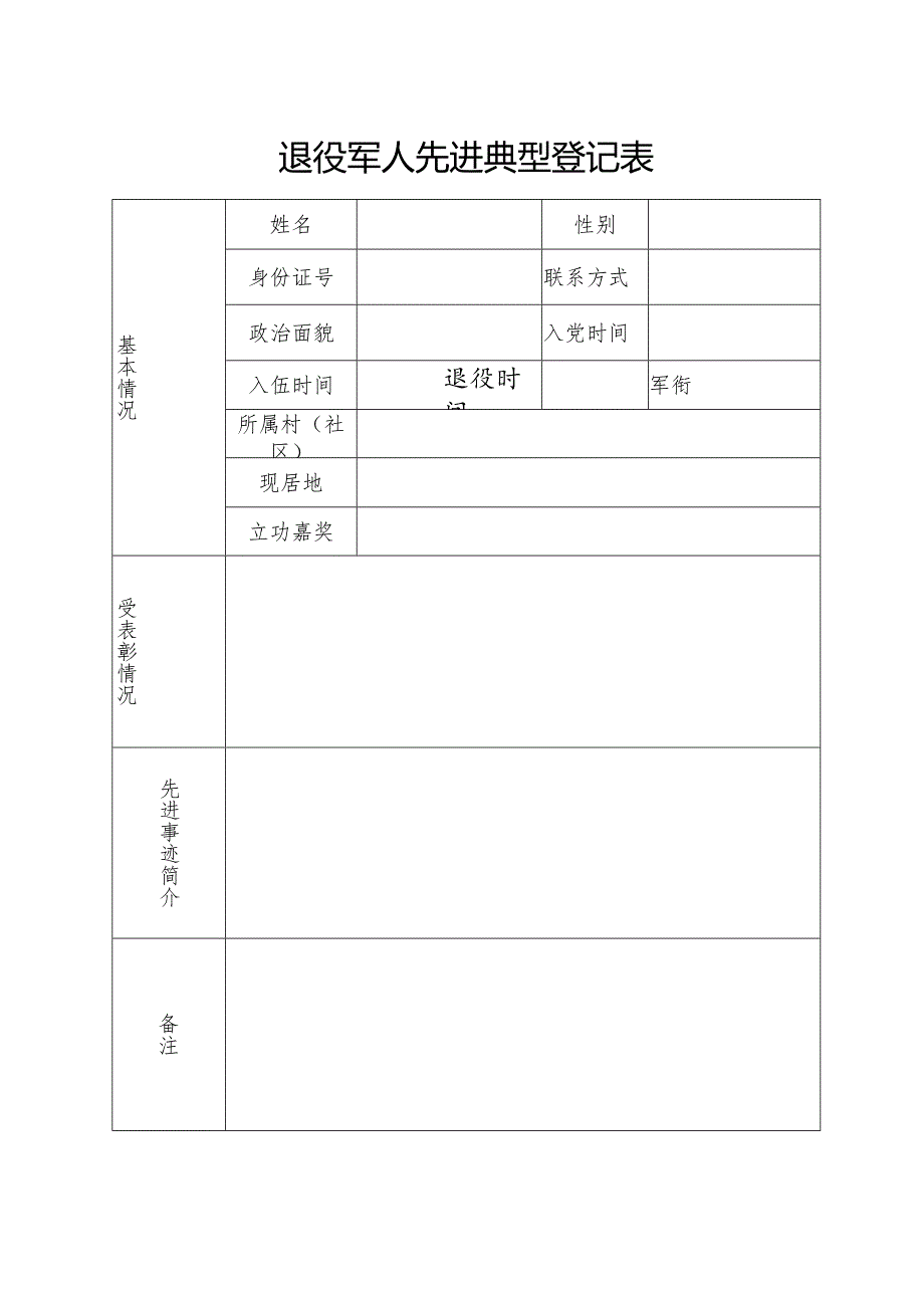 退役军人先进典型登记表.docx_第1页