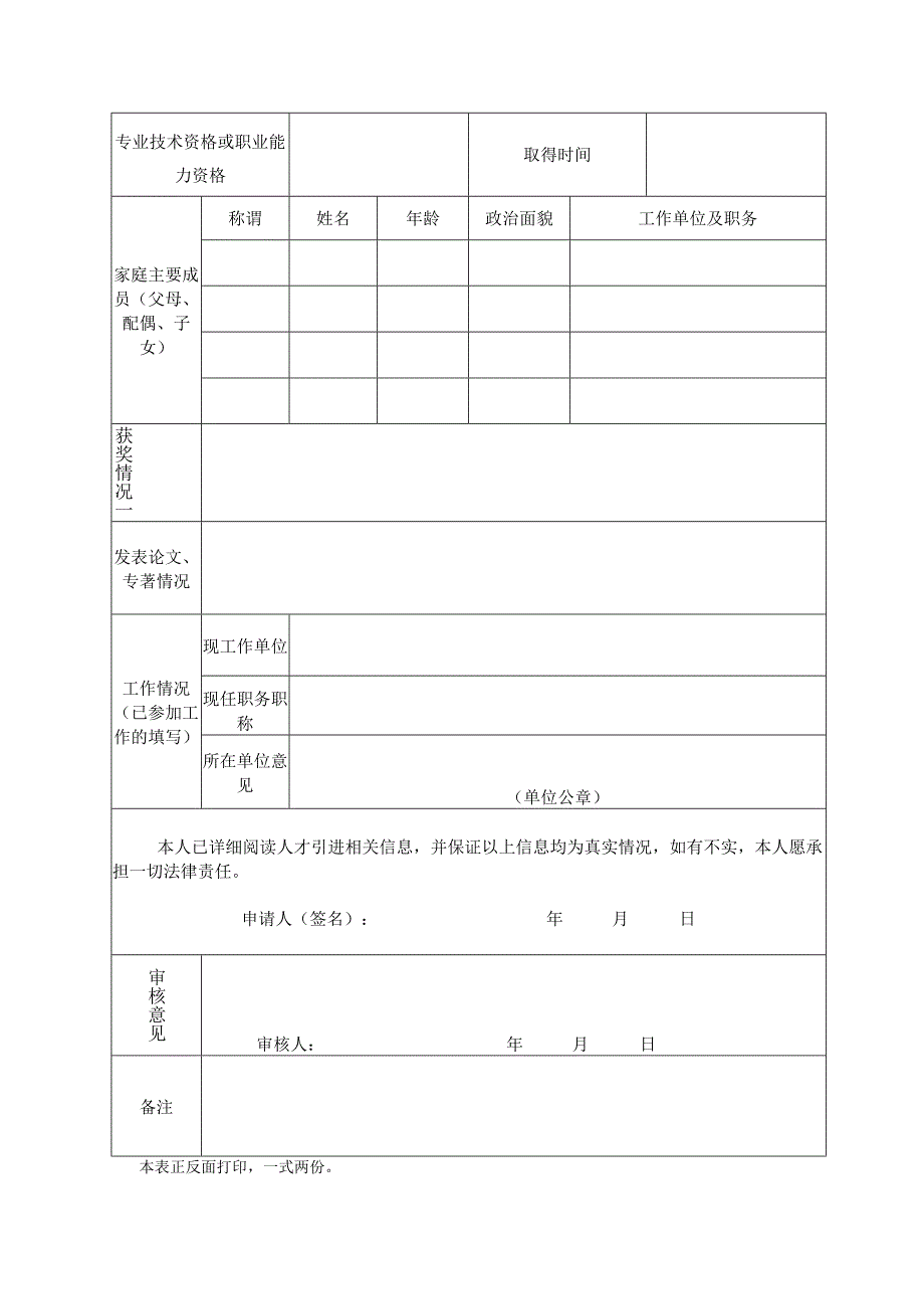 2024年引进高层次和紧缺急需人才报名登记表.docx_第2页