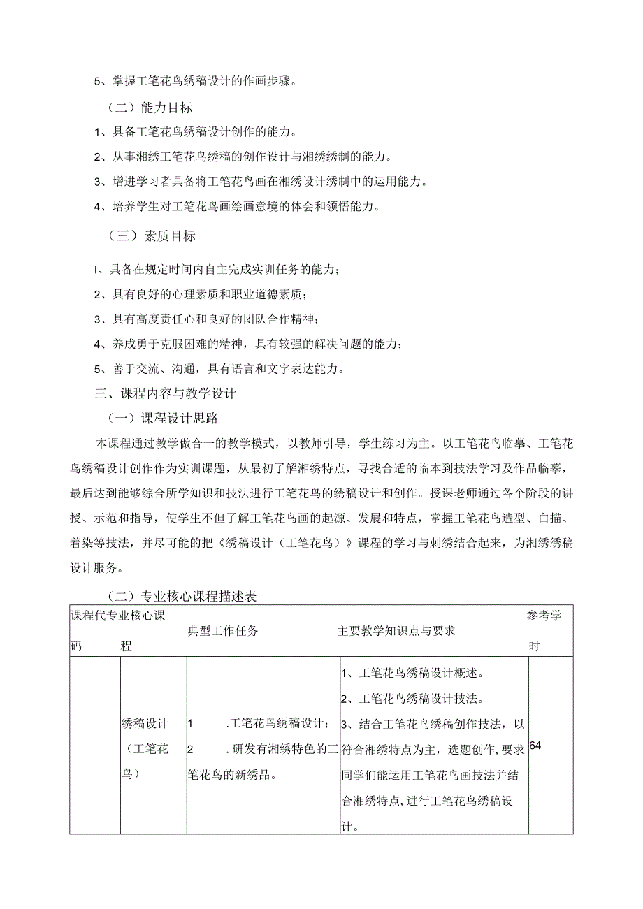 《绣稿设计（工笔花鸟）》课程标准.docx_第2页