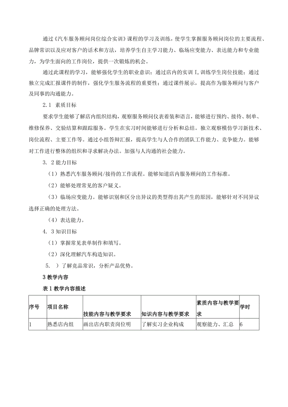 《汽车服务顾问岗位模块》实训标准.docx_第2页