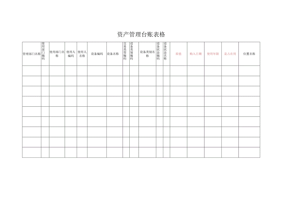 资产管理台账表格.docx_第1页