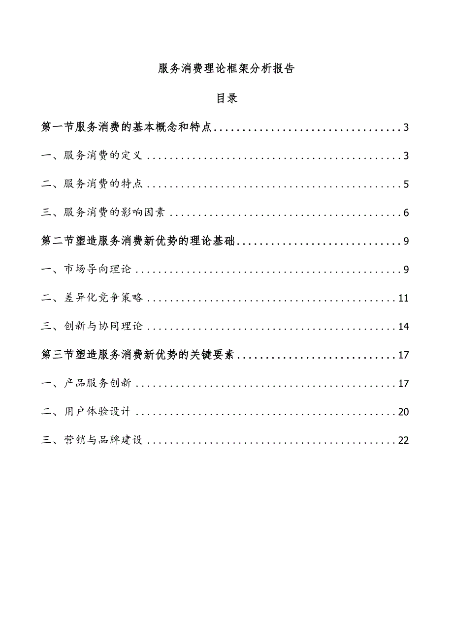 服务消费理论框架分析报告.docx_第1页