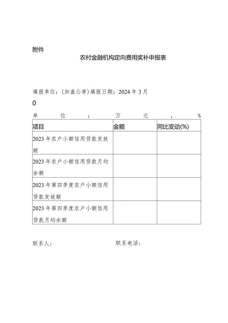 农村金融机构定向费用奖补申报表.docx_第1页