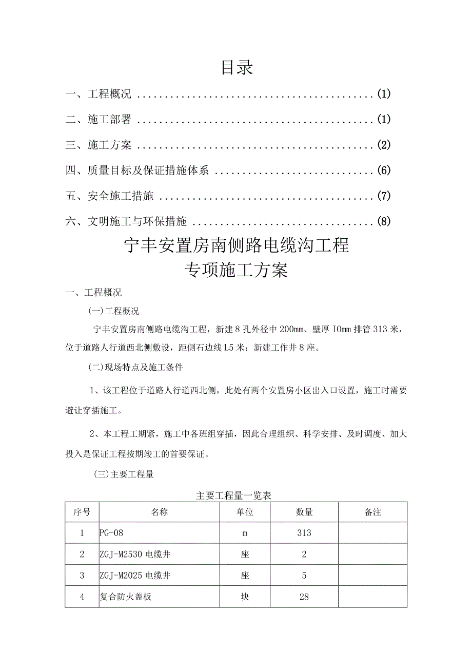 电缆排管工程专项施工设计方案.docx_第1页