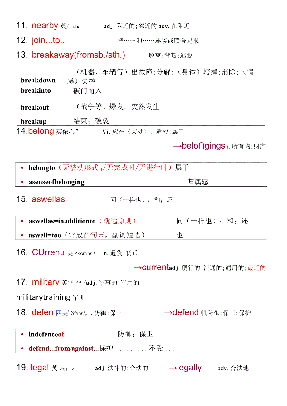 人教版（2019）必修第二册 Unit 4 History and Traditions 词汇变形及短语知识素材.docx_第3页