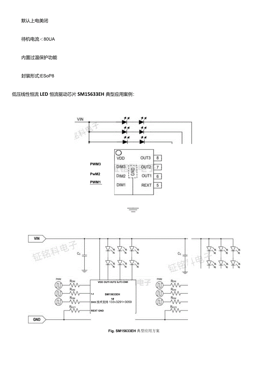 低压线性恒流LED恒流驱动芯片SM15633EH：用于洗墙灯和线条灯.docx_第3页
