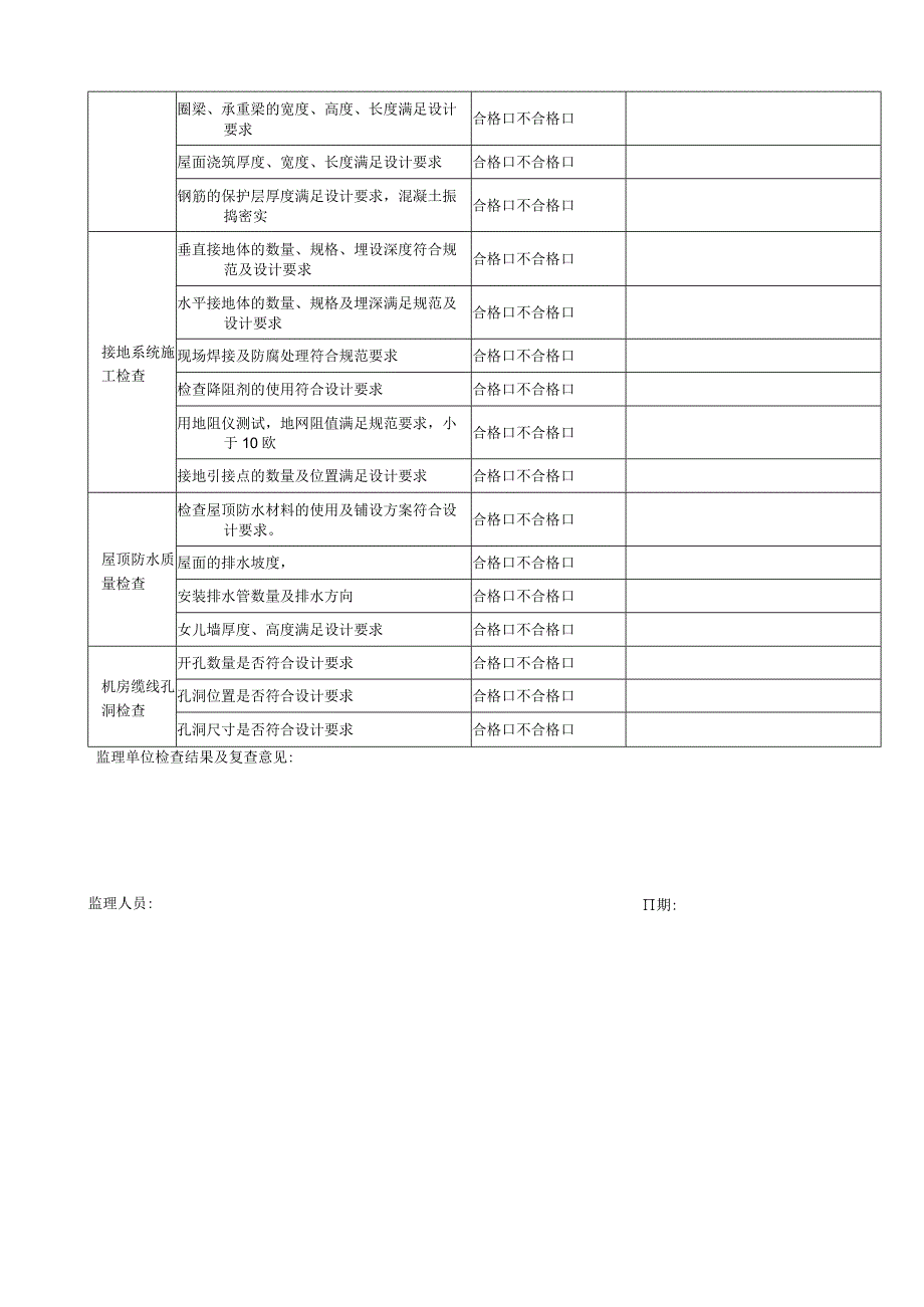 土建机房质量检查记录表.docx_第2页