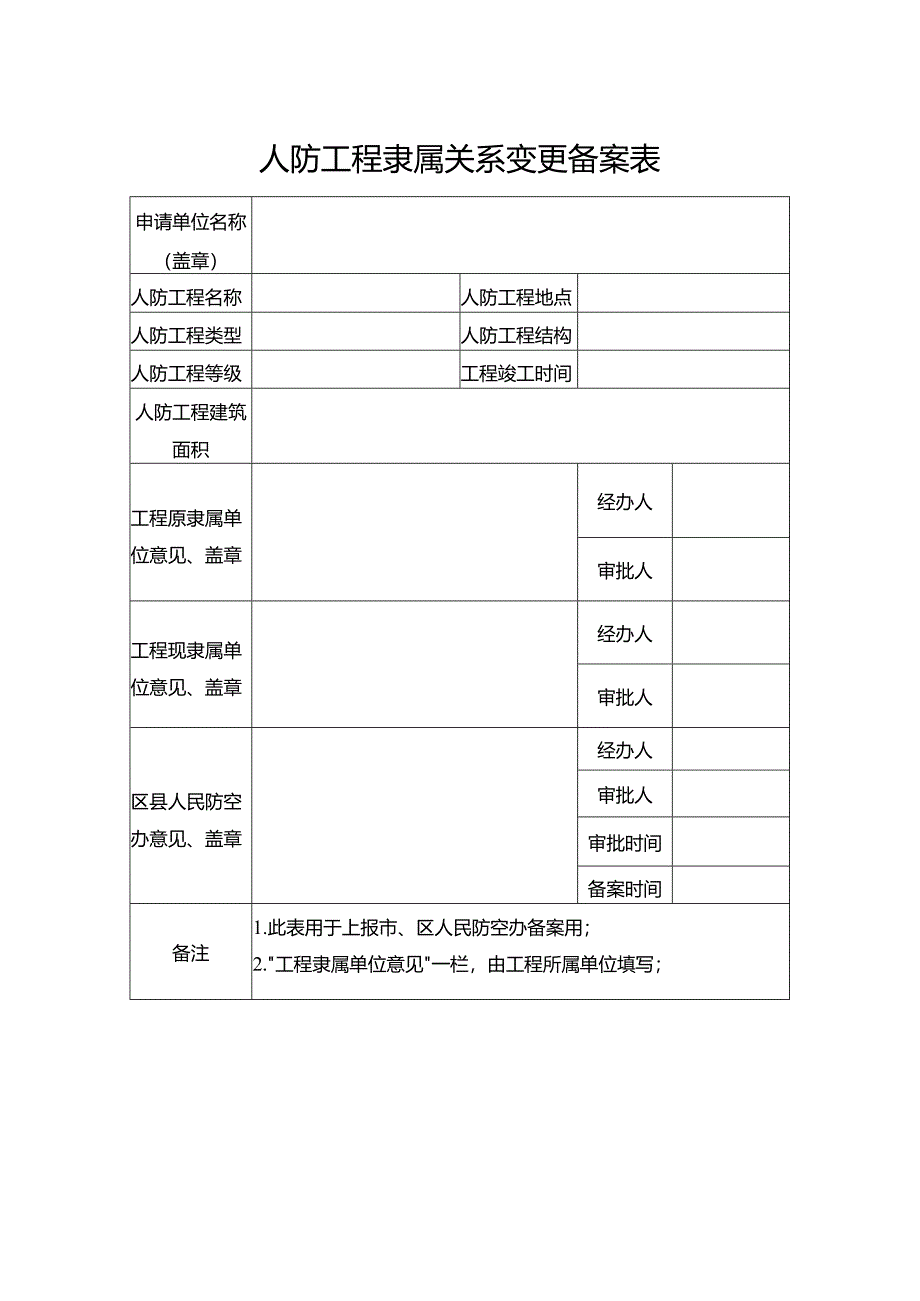 人民防空工程隶属关系变更备案表.docx_第1页