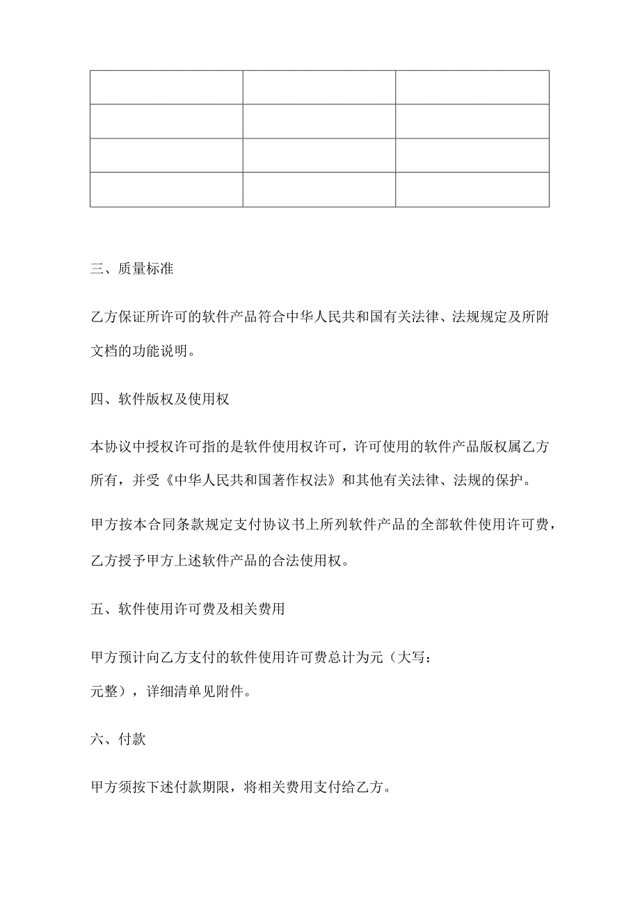 软件授权使用许可合同协议模板-精选5篇.docx_第2页