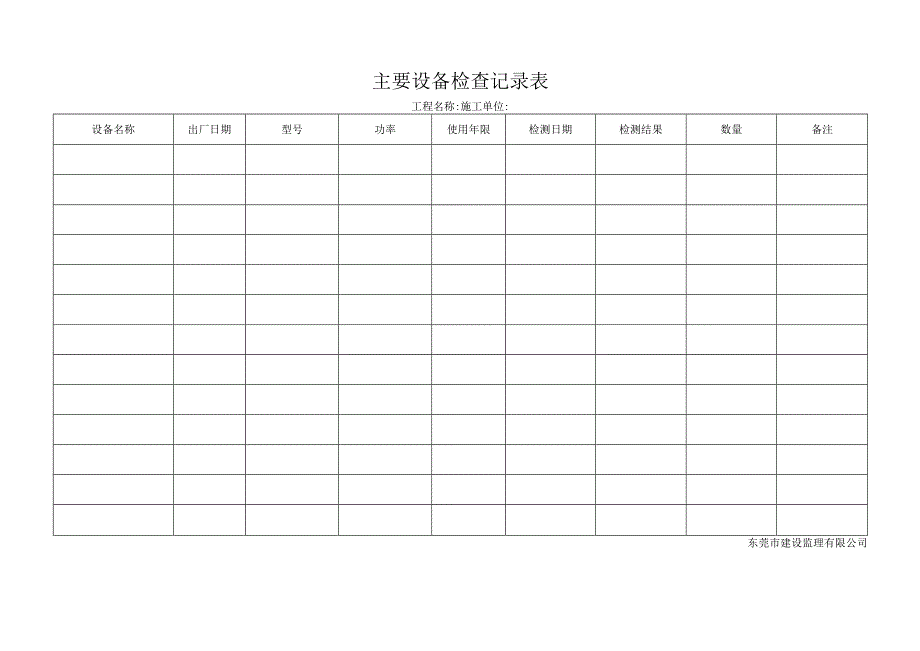 B24主要设备检查记录表.docx_第1页