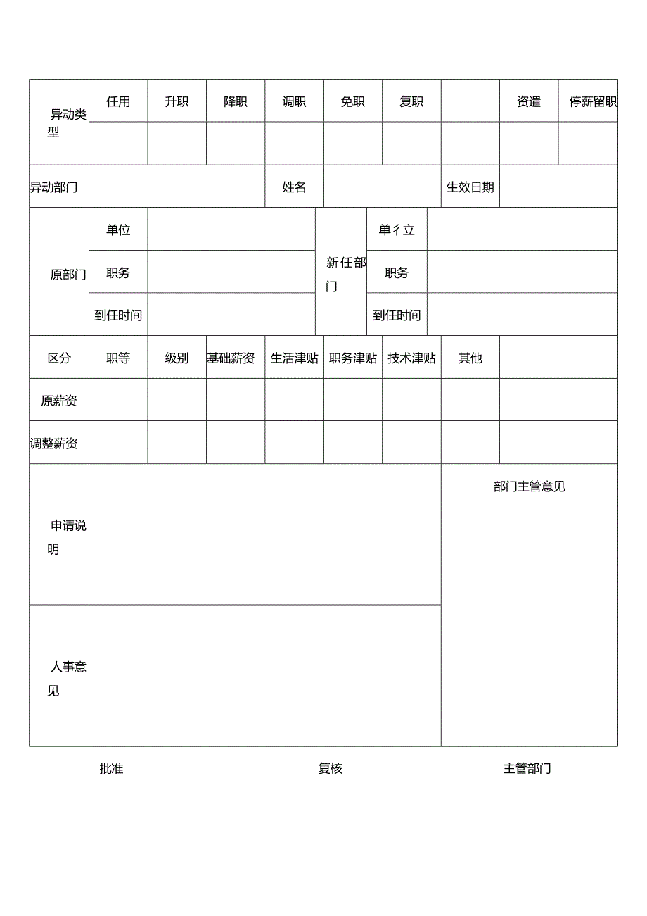 员工异动申请单.docx_第1页