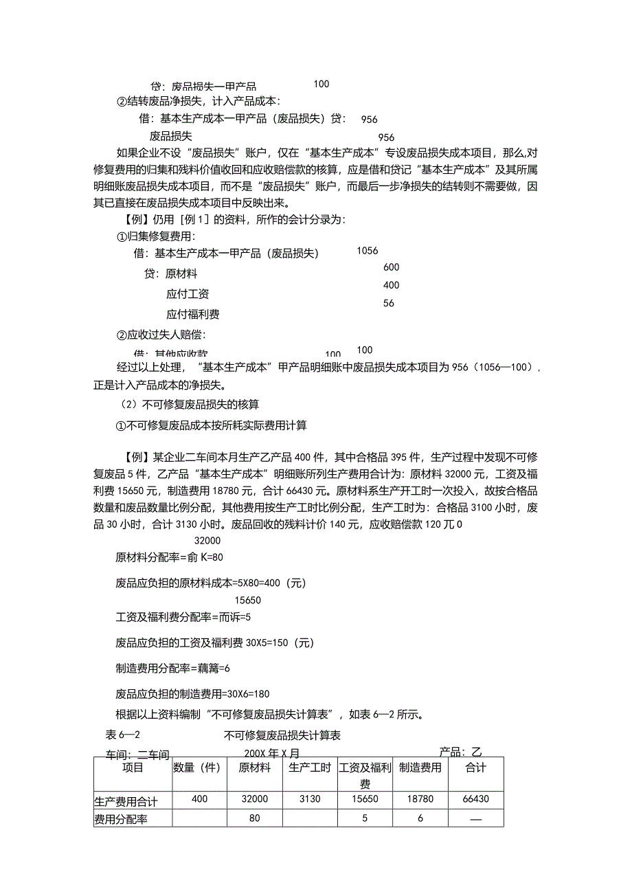 成本会计课件第六章废品损失.docx_第3页