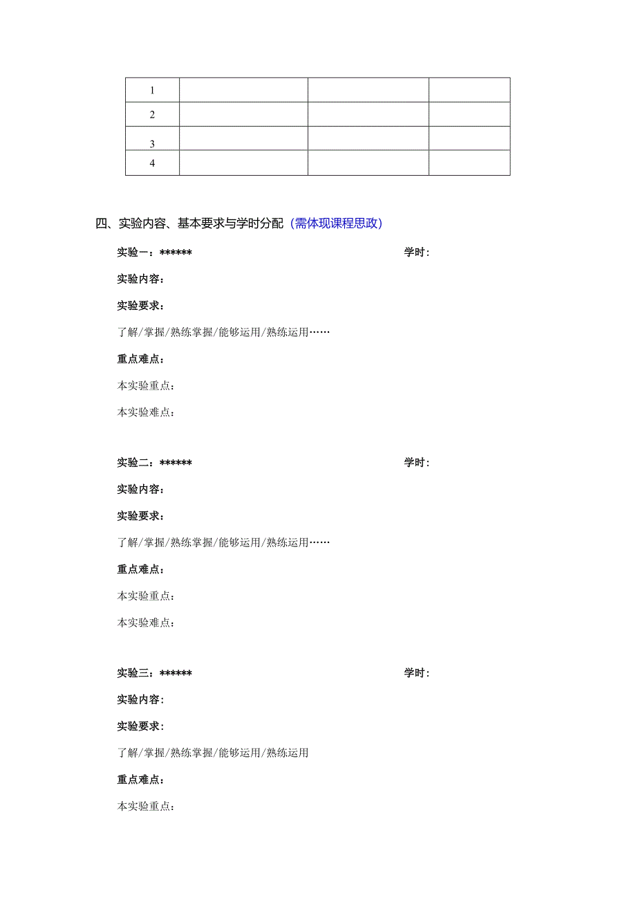 实验课程教学大纲模版.docx_第3页