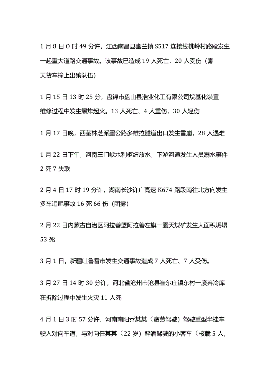 2023年重大事故合集汇总盘点.docx_第1页