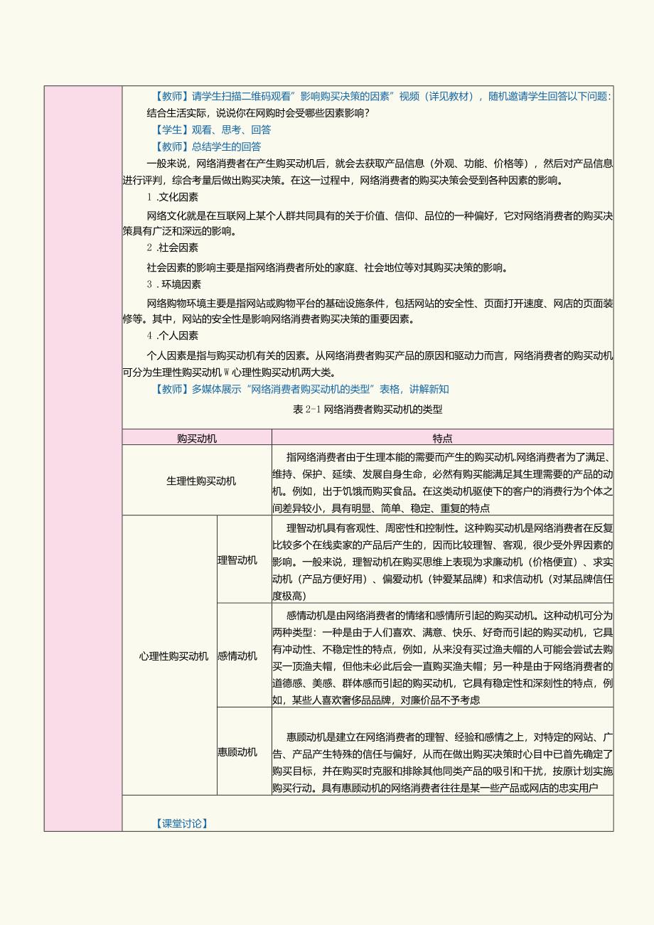 中职《网络营销》教案 第2课 了解客户：网络消费者分析.docx_第3页