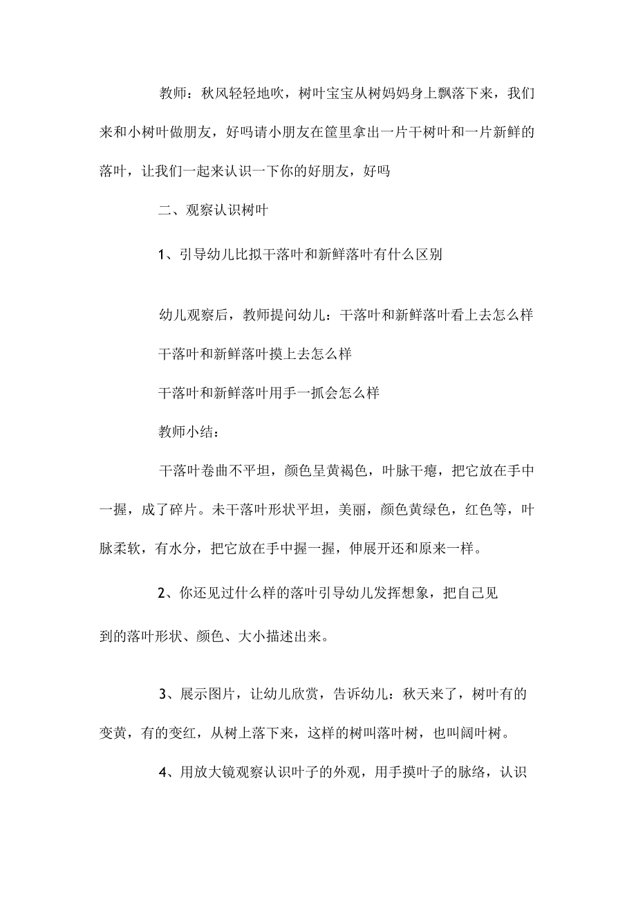 幼儿园中班主题树叶趣味多教学设计及反思.docx_第2页