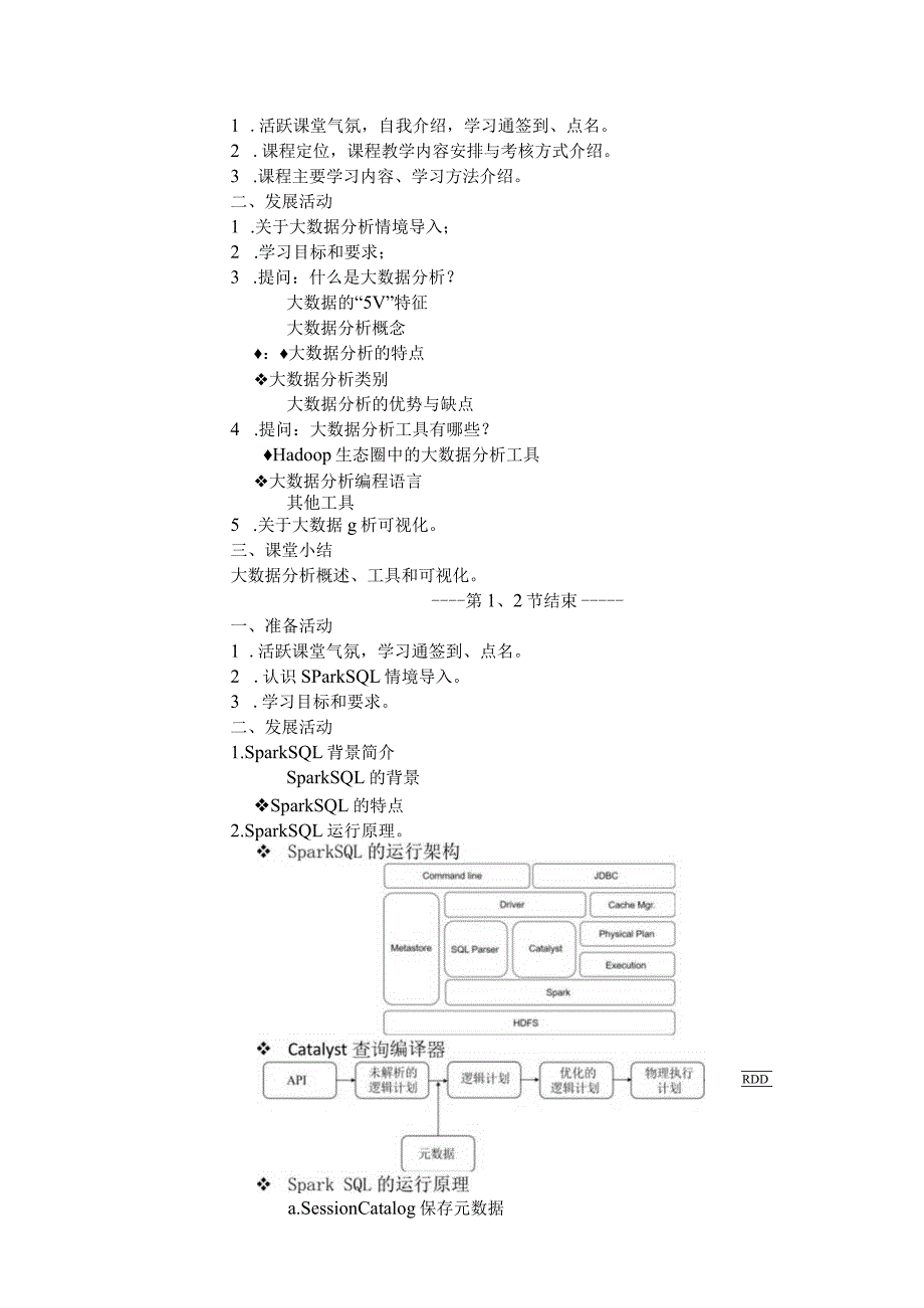 大数据分析及应用项目教程(Spark SQL)教学教案.docx_第2页