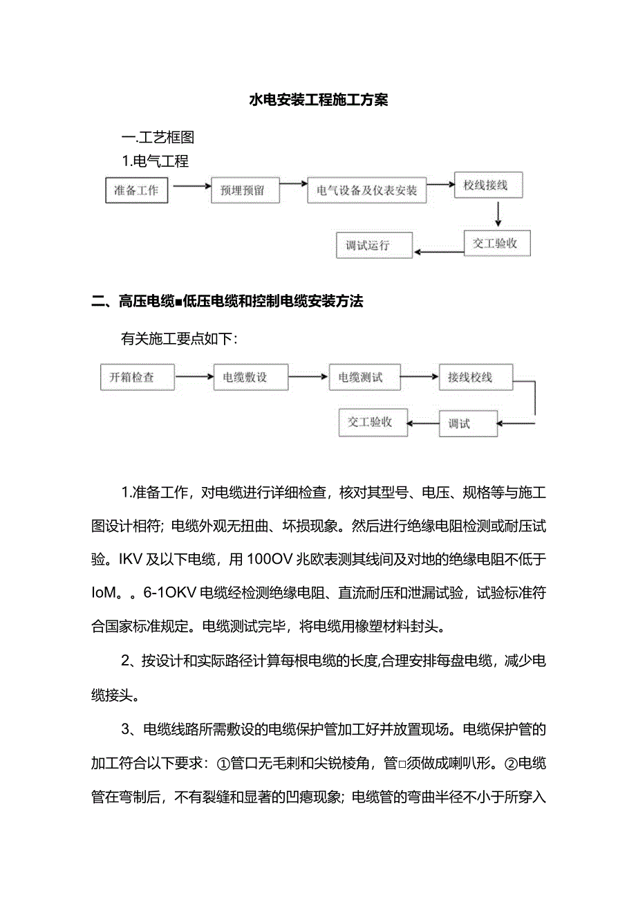 水电安装工程施工方案.docx_第1页