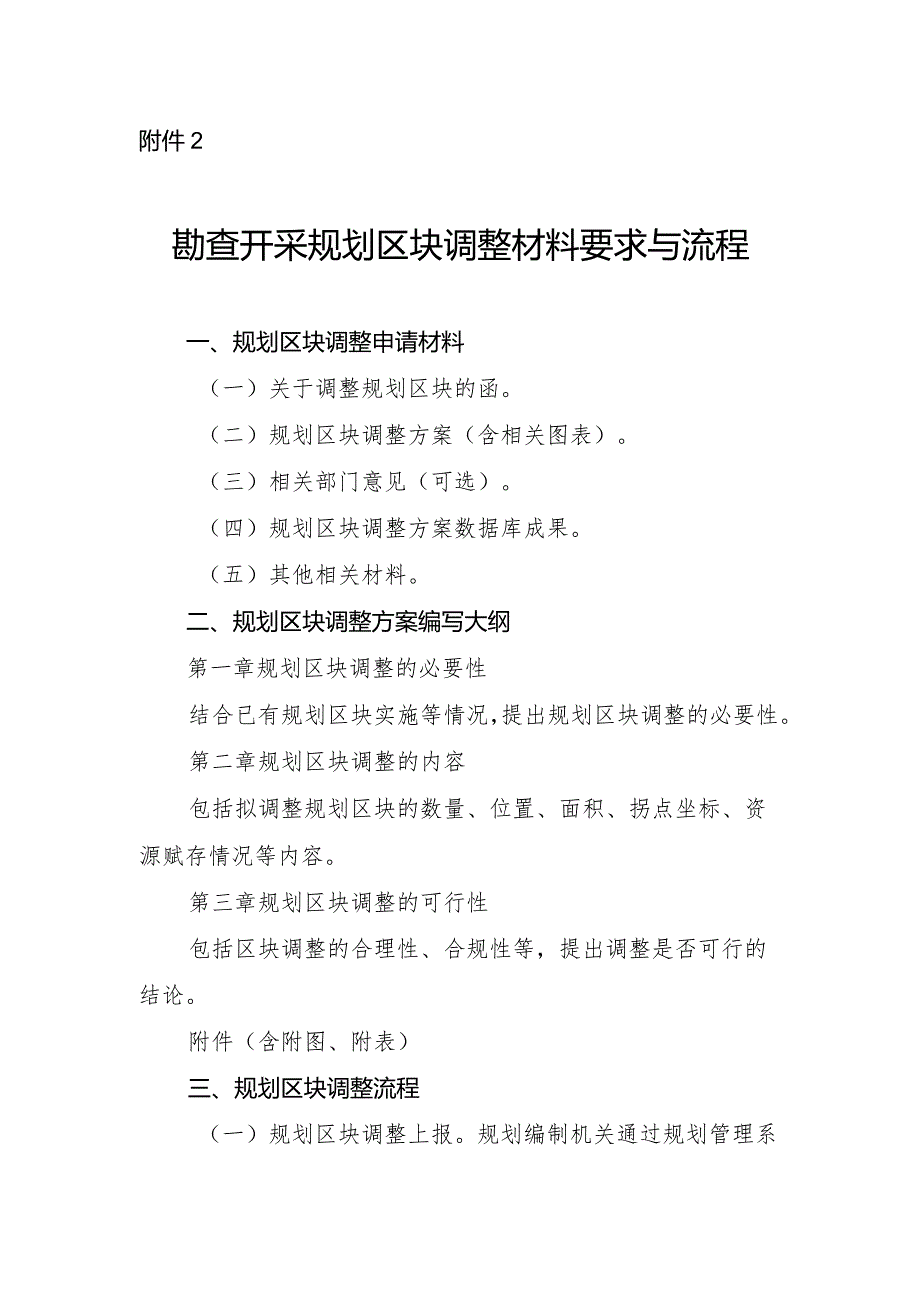 勘查开采规划区块调整材料要求与流程.docx_第1页