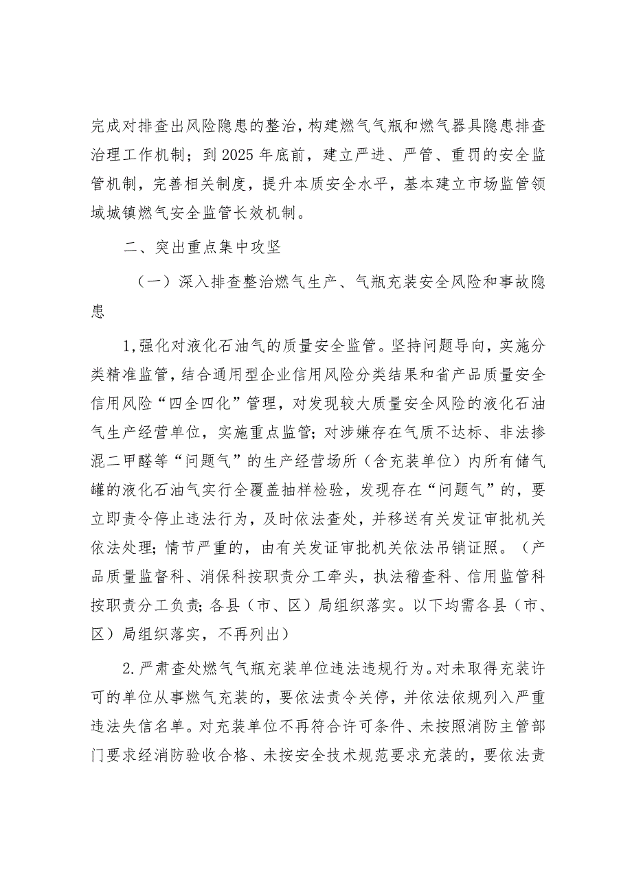 城镇燃气安全专项整治行动实施方案（市场监管系统）.docx_第3页