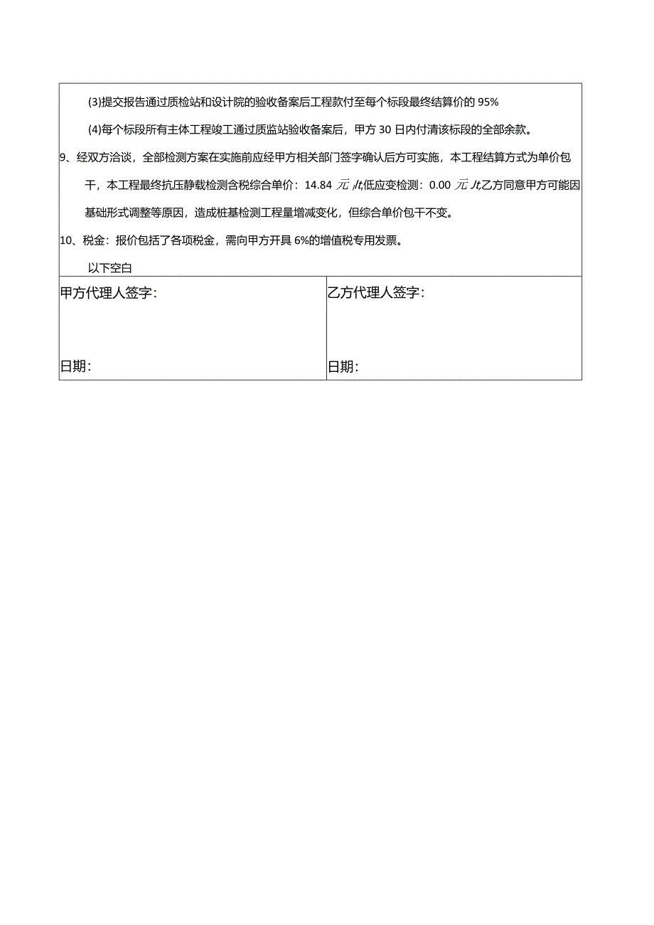 洽谈记录表（合肥滨湖BH2016-15号地块（暂定名）桩基检测工程）.docx_第2页