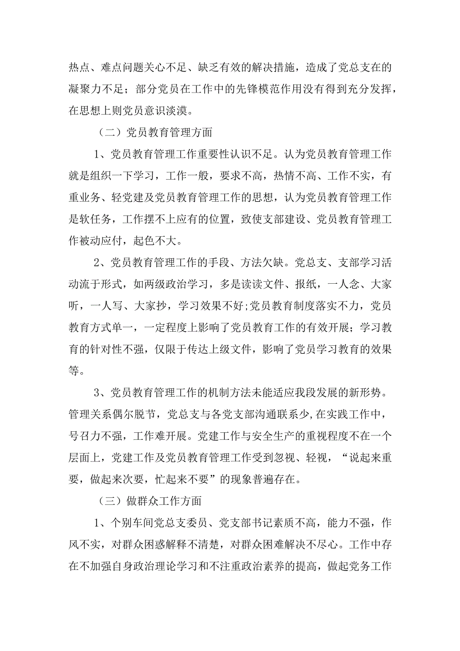 党支部规范化建设不足整改措施范文(通用3篇).docx_第2页