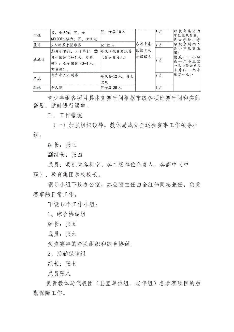 县全运会教育系统赛事工作方案.docx_第3页