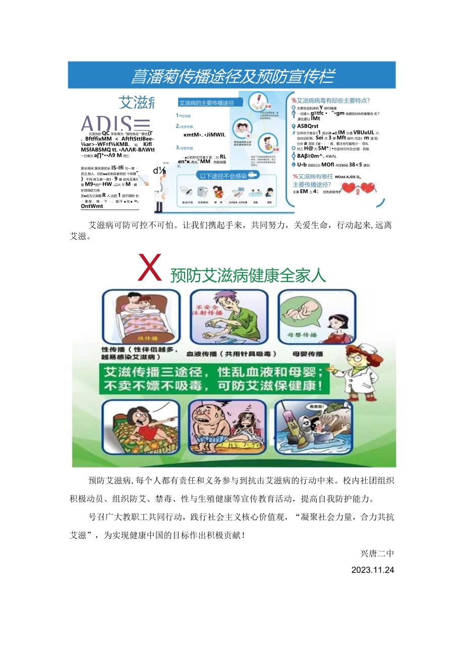 兴唐二中预防艾滋病公益宣传材料 凝聚社会力量合力共抗艾滋.docx_第2页