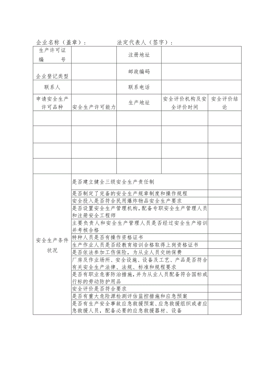 《民用爆炸物品安全生产许可证》申请表.docx_第2页