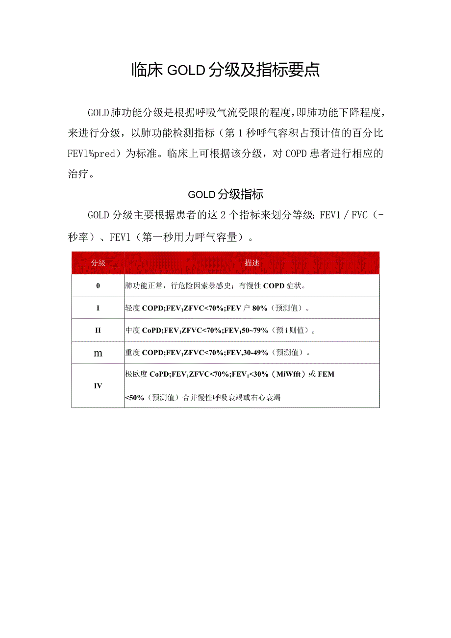 临床GOLD分级及指标要点.docx_第1页