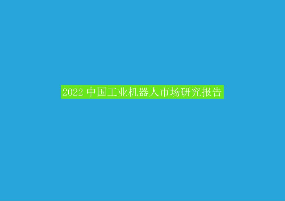 2022中国工业机器人市场研究报告.docx_第1页