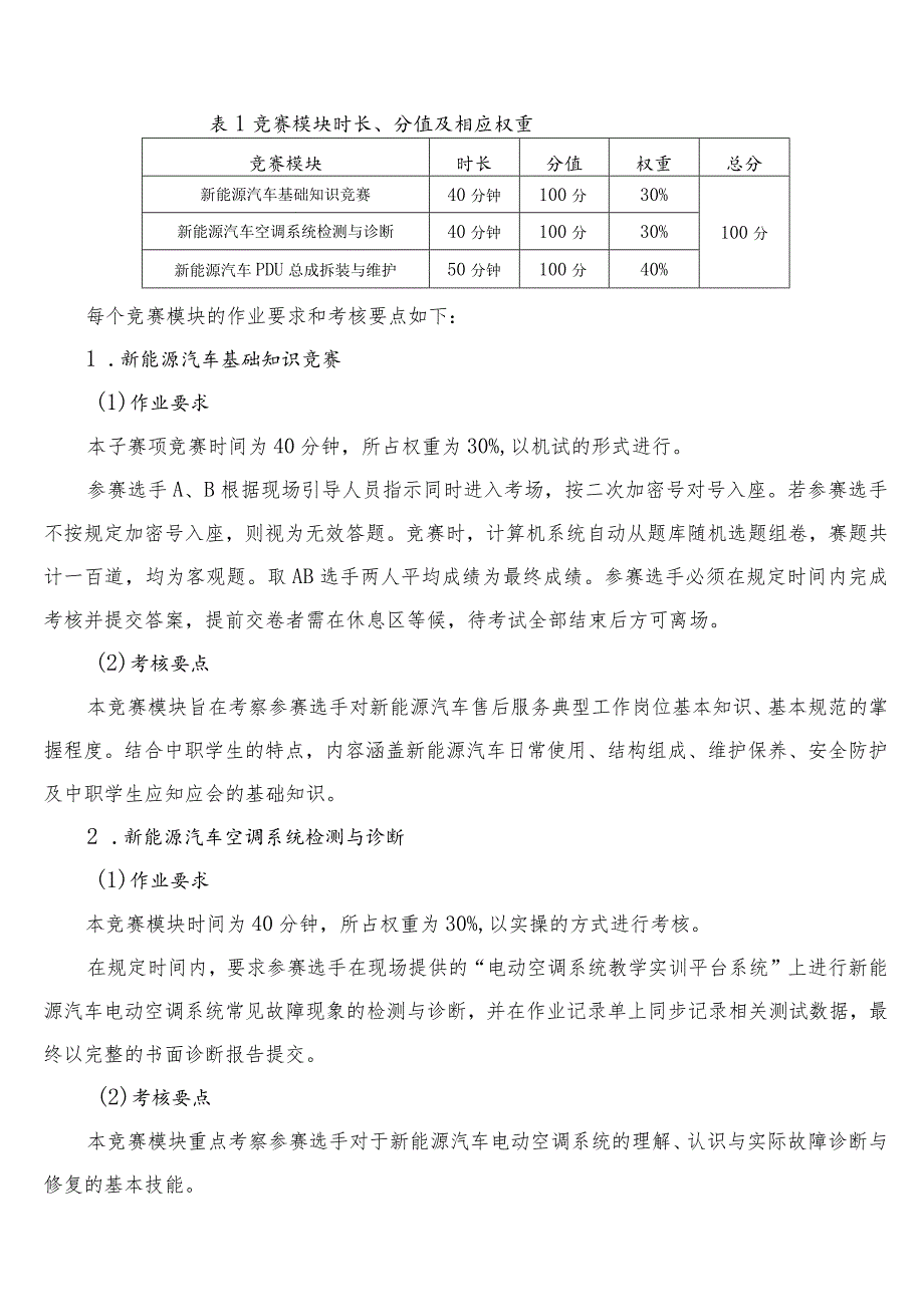 机械行业职业教育技能大赛：中职新能源汽车技术-竞赛规程及样题.docx_第2页