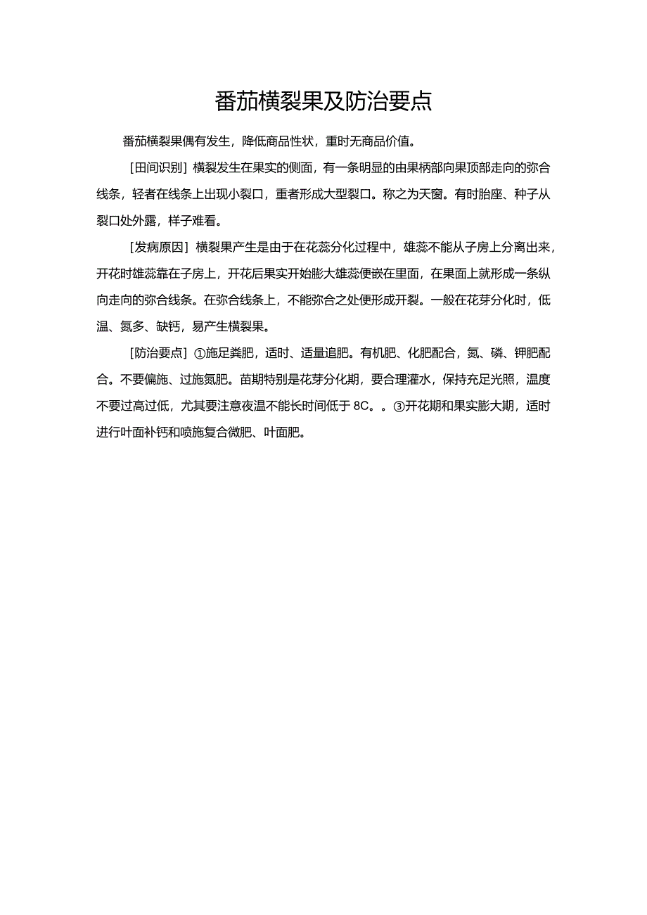 番茄横裂果及防治要点.docx_第1页