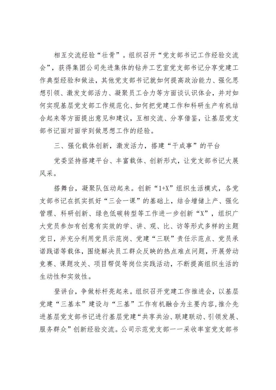 经验交流：“五强化”提升基层党支部书记素质能力&某国有公司2024年工作会行政工作报告.docx_第3页